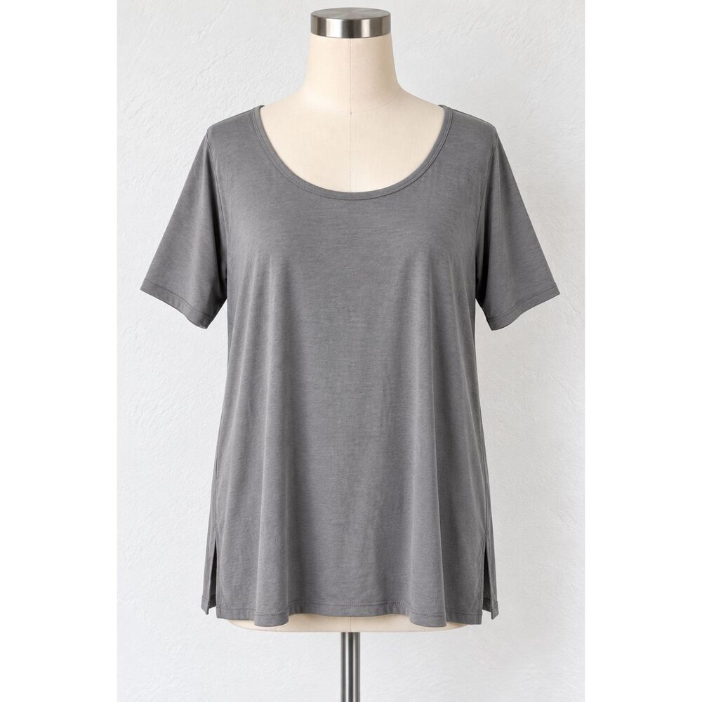 LuLaRoe Perfect T Women’s Large Gray Modal High Low Tunic Top NWT